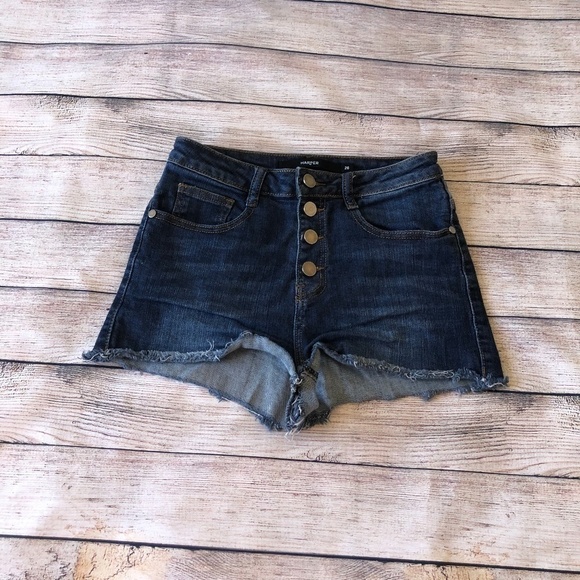 Harper Pants - Harper High Rise Denim Shorts Size 26
